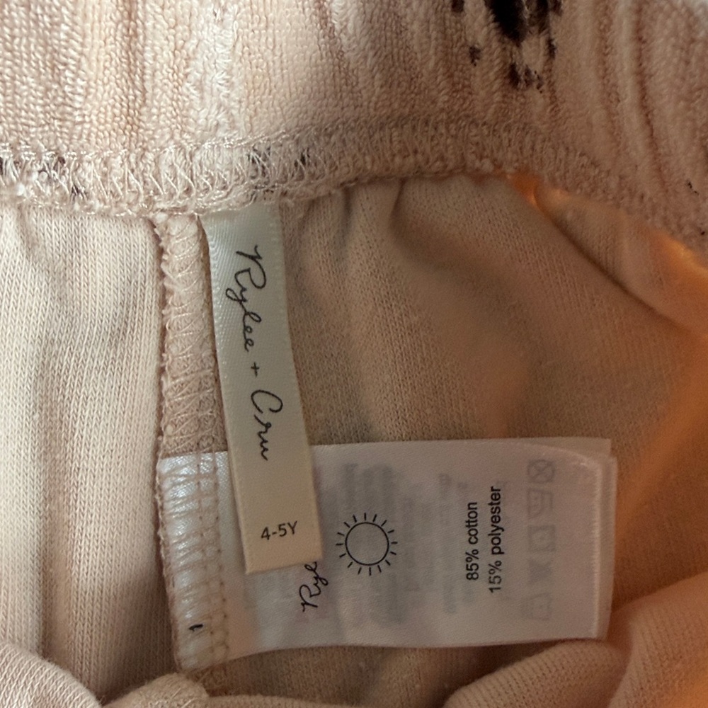 Rylee & Cru Tan Sun-Print Track Shorts 4-5 - Picture 2 of 4